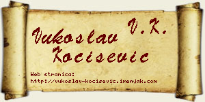 Vukoslav Kočišević vizit kartica